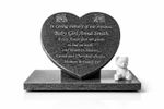 Memorial Grave Plaque Grave Stone Baby Memorial Grave Plaque  Heart Grave Marker