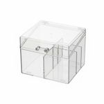 Card Sorter Transparent Design Space Saving Stackable Box for Shelves