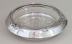 Solid Silver Whiting & Co Sterliing & Silver Crystal Coaster. Pin Tray. Ref xbcd