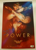 11x17 GAL GADOT Wonder Woman Signed Movie Poster COA by SWAU Authentic