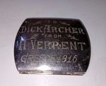 Ww1 1916 Cigarette Case Inscribed To Dick Archer From H Verrent Greece