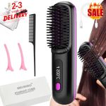 Portable Hair Straightener Brush Antiscald Hair Cordless Hair Straightener Brush
