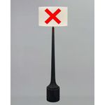 Pacific Marin Black Wooden Indoor Corded Floor Lamp Black (Bent/Missing Shade)