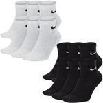 Nike Everyday Dri-Fit 6 Pairs Mens Womens Ankle Socks Cushioned Gym Sports Socks