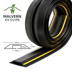 EV Charging Cable Heavy Duty Floor Cover Protector Ramp – 2m - 8cm Yellow Black