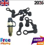10Pcs 8mm Brake Caliper Bleed Nipple Dust Caps | Rubber Brake Pump Cover – Black