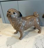 Vintage Pug Dog Figurine Charm Of Creamware Heredities England