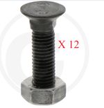 Plough bolt M10 x 40-10.9 PACK OF 12