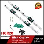 2X Linear Rail HGR20 300-1500mm +4X HGH20CA Bearing Block Carriage HGR20 Set UK