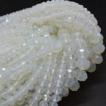 Opalite Moonstone Faceted Disc Beads - 3 4 6 8 10mm, 14",  for Jewellery Making