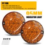 2 LED Indicator Light For Land Rover 90/110 Defender 1983-16 95MM Amber S6081LED