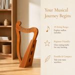19 String Lyre Irish Harp Solid Wood Veneer Lyre Stringed Lever Harps Instrument