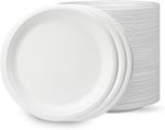 Biodegradable Bagasse Paper Plates 7 9 10 Inch Rigid Disposable Party Plates