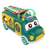 kids Educational Mini School bus Toy Children Xylophone musical play Shapes game