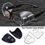 2X Clear Side Shields Universal Fit Flexible For Eye Glasses Safety Glasses
