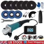 Heavy Duty 2000W Electric Angle Grinder 125mm Corded Cutting Grinding 230V 5”