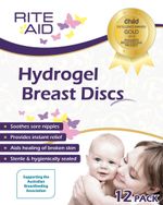 Rite Aid Hydrogel Breast Discs (x12) - Helps Heal Cracked Sore Nipples