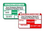 1040 Personalised PAT Test Labels for Plugs with 65 Failed Labels