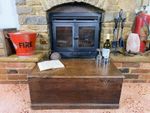 Old Antique Oak Chest, Vintage Wooden Storage Trunk, Blanket Box, Coffee Table.