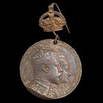 1902 Edward VII Coronation Medal Jarrow Celebration Badge Pin