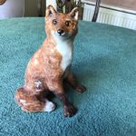 Winstanley Sitting Red Fox Size 4 - Glass Eyes & Signed - 10” tall - Fabulous! 