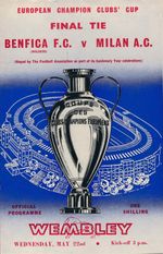 EUROPEAN CUP FINAL 1963 AC Milan v Benfica - ORIGINAL official match programme