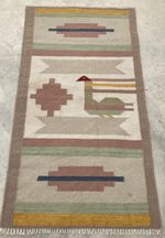 Vintage Traditional Handmade Beautiful Turkish Kilim Floor Rug Carpet 129x70 cm