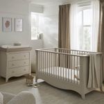 Baby Cot Bed & Dresser Set - Cashmere & Ash Clara 2pc Nursery Furniture Set