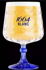 Set Of 2 x Kronenbourg 1664 Blanc Pint Glasses 20oz Brand New Genuine