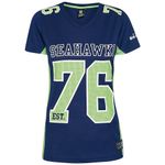 Seattle Seahawks Blue #76 WOMEN'S Jersey NFL Fanatics Large