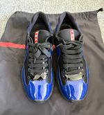 PRADA America’s Cup Men’s Blue/Black Low Top Lace-Up Trainers Sneakers UK 8.5