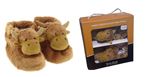 Glen Appin of Scotland Highland Cow Booties - Slippers - Baby First Steps in Box