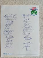 Cricket Autographs Hand Written  Indian X1 Vs World X1 1992 On Headed Notepaper