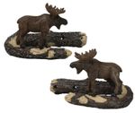 Set of 2 Rustic Western Bull Moose On Branch Drapery Curtain Holdback Tie Back