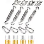 12Pcs Stainless Steel Sun Sail Shade Canopy Fixing Fittings Hardware Accessory