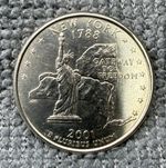 2001 - US QUARTER - New York - Mint P - USA Unites States of America