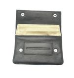 Soft Black Leather Cigarette Tobacco Pouch Case Organiser Rolling Paper Pocket