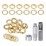 20pcs Grommet Tool Kit 20mm Copper Eyelet Hole Hollow Punch for Repair Gold Tone