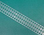 OO gauge generic large etched ladder in stainless steel. Three 175mm lengths.