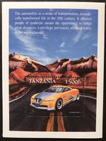 TANZANIA AUTOMOBILE STAMPS S/S 1999 MNH HYUNDAI EURO SOUVENIR SHEET SPORTS CAR 2