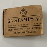 Great Britain George VI 5/- Stamp Booklet - 1945 - 1/2 D stamp remaining. 