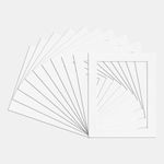 PROCUT Pack of 10 Photo Picture White Mount Frame Mount Various Size A2 A3 A4 A5