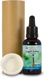 Lugols 5% Iodine Solution 30ml, True 5% Liquid Formulation, Bulb Pipette for