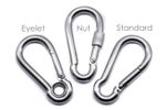 A4 Stainless steel carabiner snap spring hook clip 316 marine grade eyelet lock 
