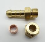 GAS PIPE FITTING 8MM LPG NOZZLE - COPPER PIPE TO RUBBER HOSE CONNECTOR