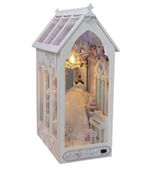 New DIY Miniature Wedding Dress Chapel Kit Dollhouse Light Up Musical UK Seller