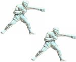 2 x  Boxer Boxing Sport Handcrafted From English Pewter Pin Badges -PAG