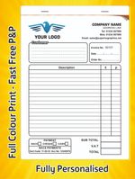 PERSONALISED DUPLICATE A5 INVOICE BOOK / PAD PRINT / NCR /  RECEIPT BOOK 