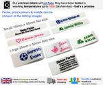 Large Pack Printed Sew on Washproof School Children Clothes Name Tags Labels