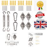 Shade Kit - 24pcs Stainless Steel Sail Hardware for Canopy Install - Outdoor Use